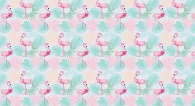 Pościel bawełniana 160x200cm pastelowe flamingi